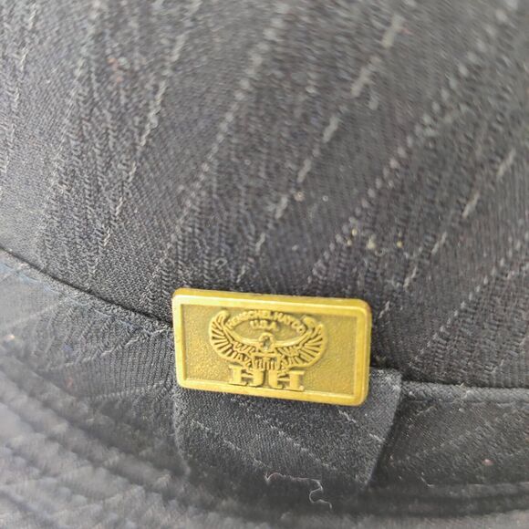 Henschel Hat Co Fedora Hat Gray pin striped made in the USA Size M - Picture 3 of 13